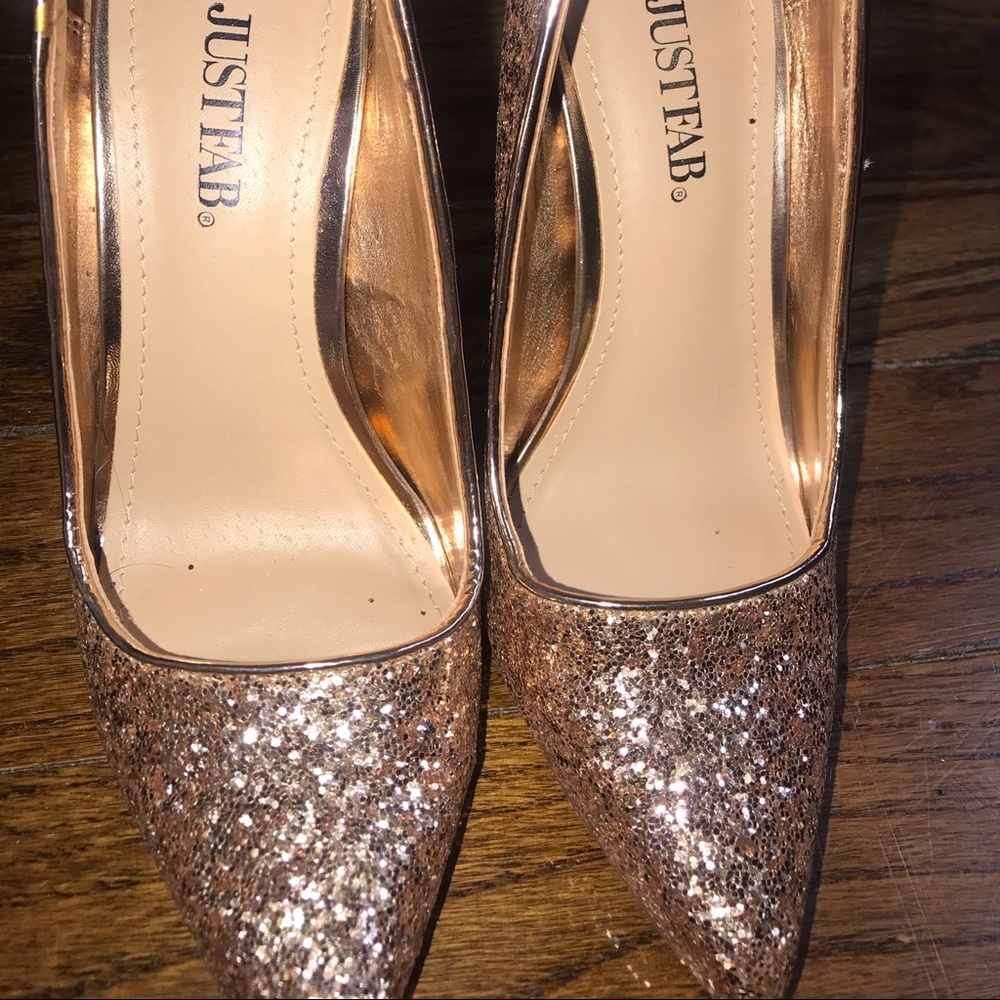 JUSTFAB ROSE GOLD HEELS💗